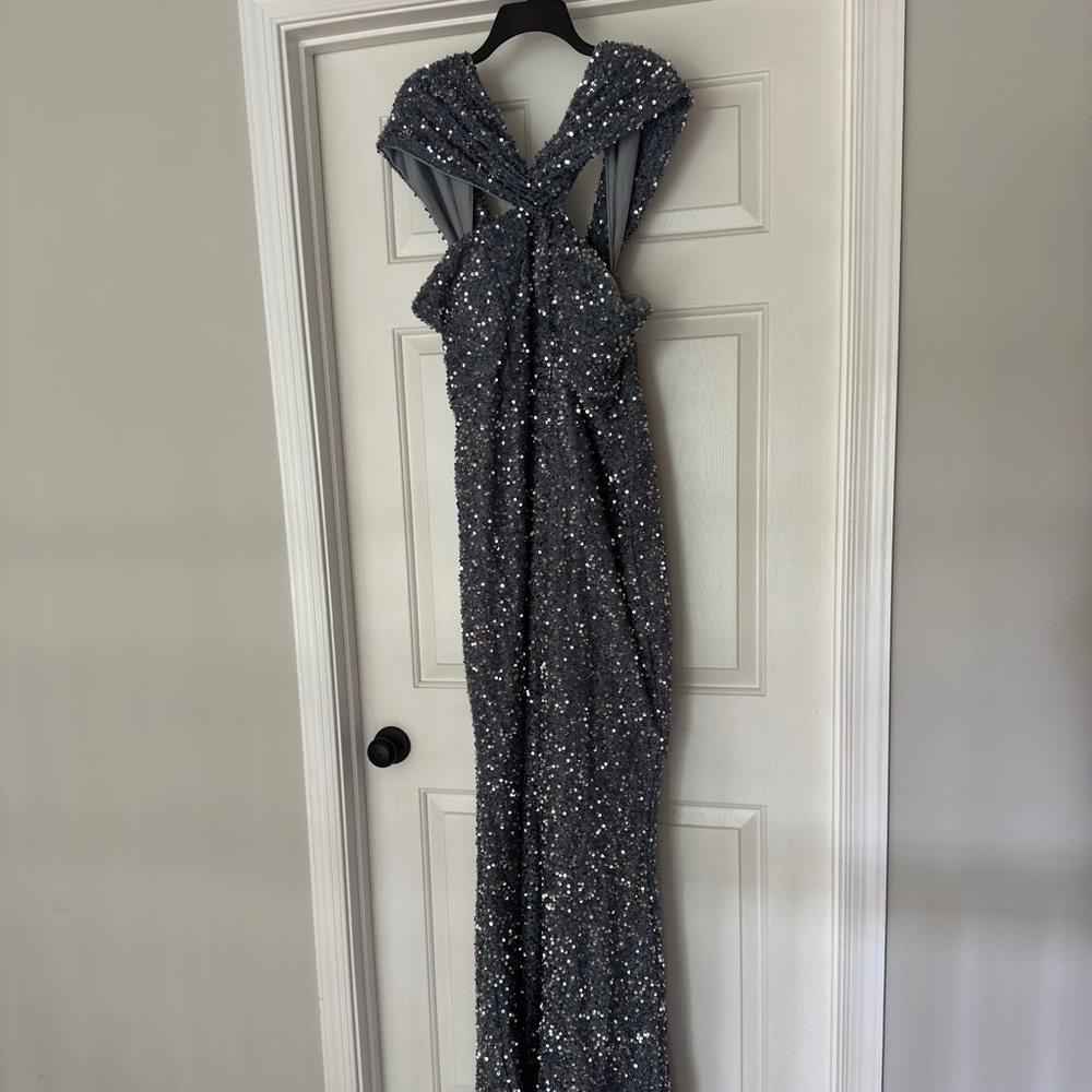 2xl nwt miss ord off shoulder sequin mermaid dress